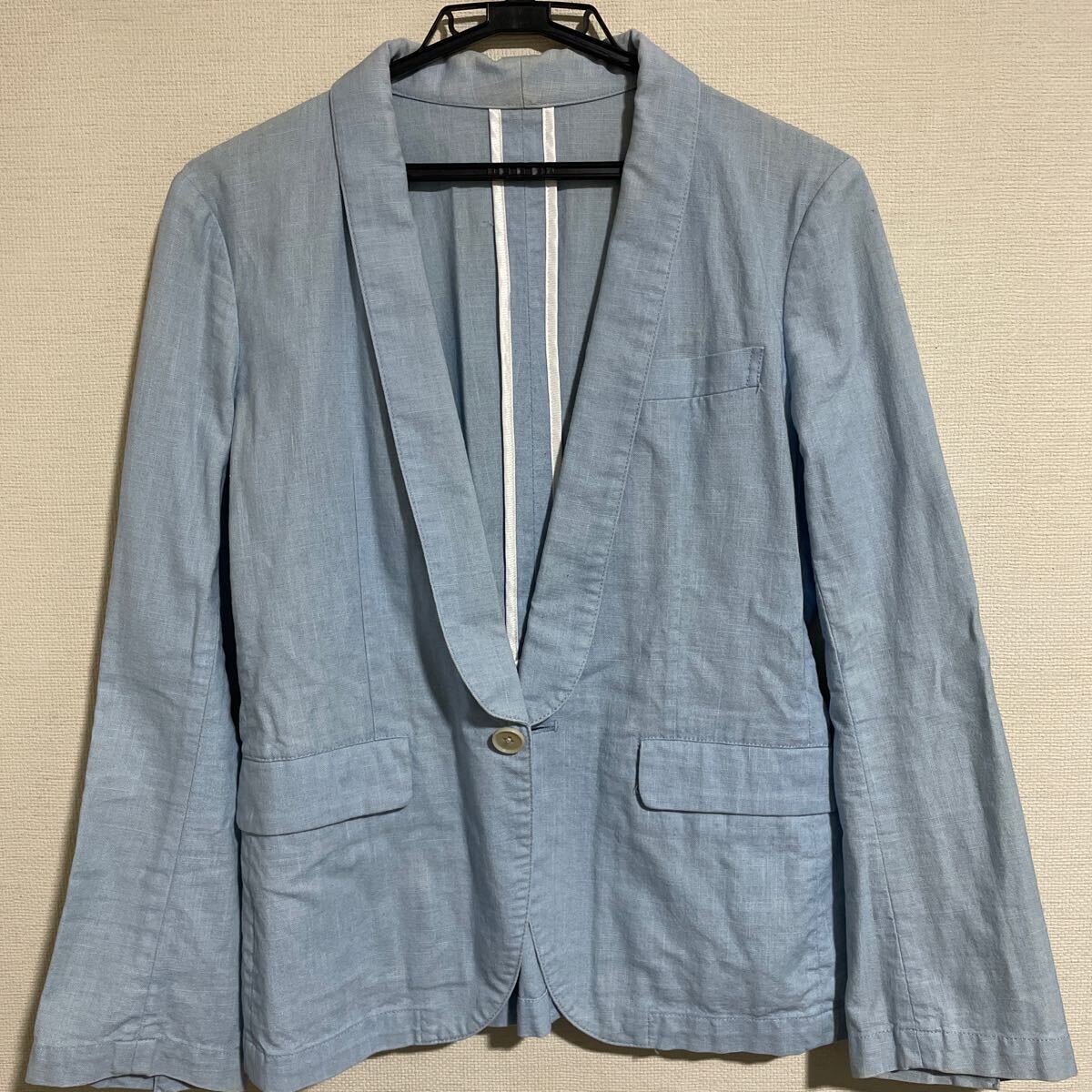 タケオキクチ サイズ2 水色 ジャケット 男女兼用 ユニセックス ショート丈 メンズ レディース スカイブルー 1000拍卖