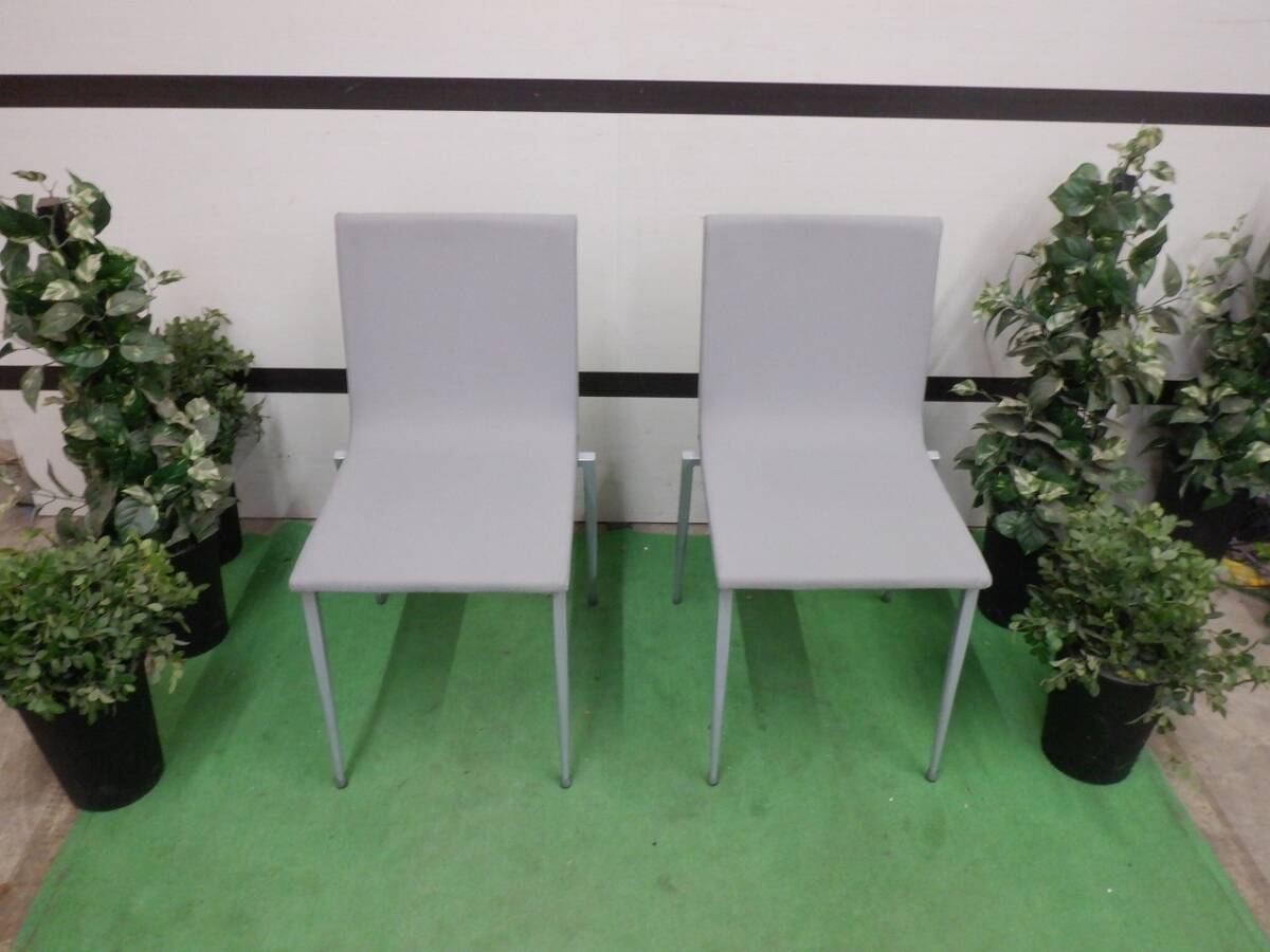 ①OG-イス1/QUON/クオン/JOIFA635/グレー/W640㎜・D530㎜・H820㎜/スタッキングチェア/2脚セット拍卖