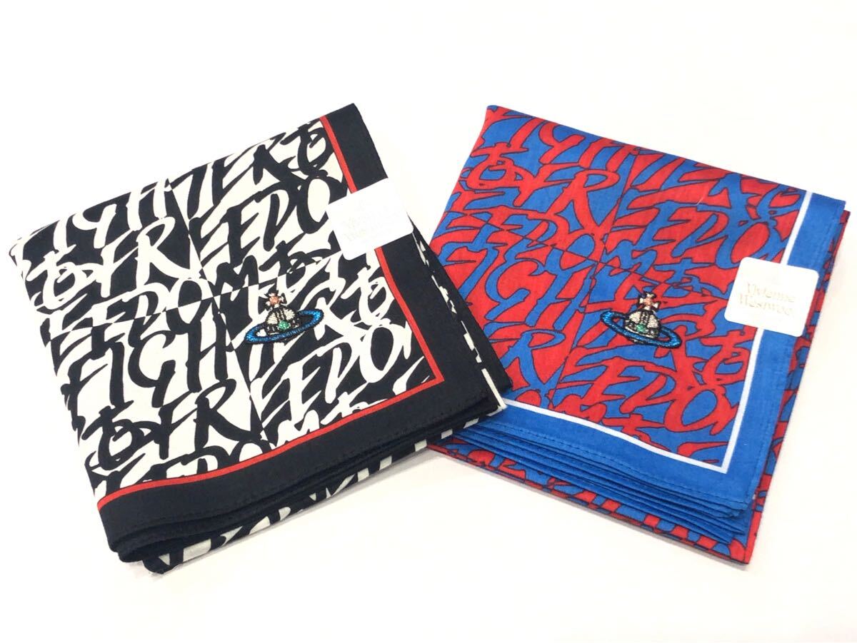 新品 ヴィヴィアンウエストウッド ハンカチ 2枚セット拍卖