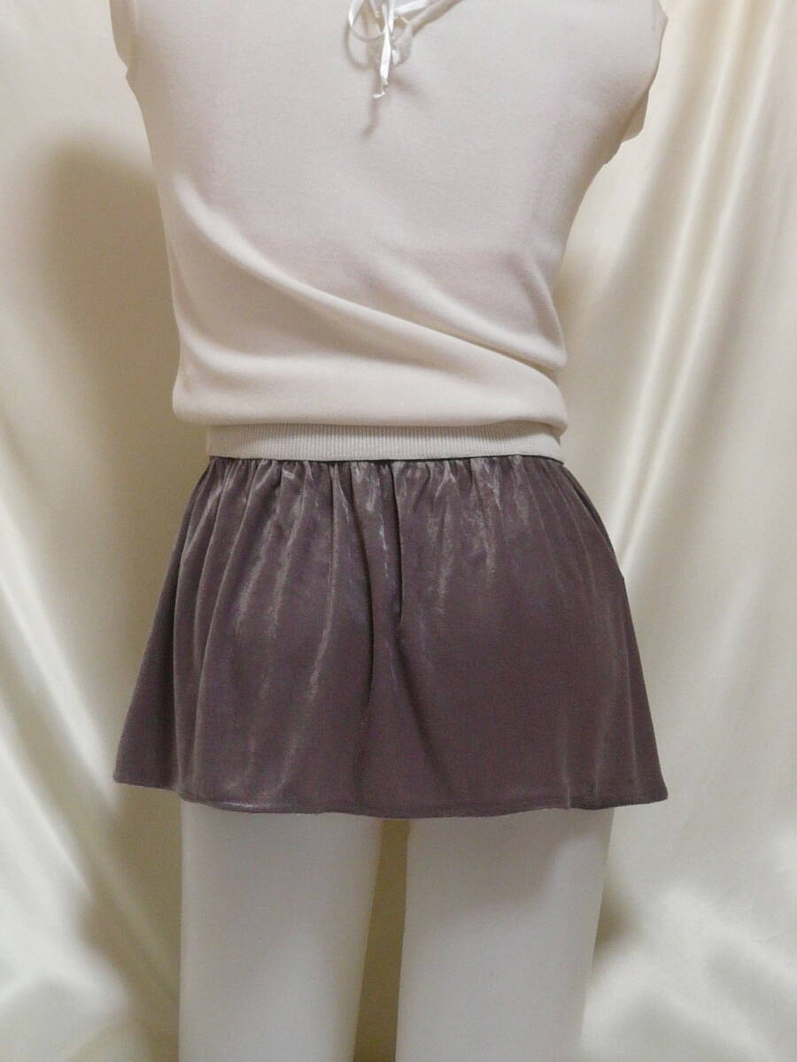 ♪♪グレー系ベロアの超マイクロミニ☆柔らかな手触り^^♪♪ 拍卖