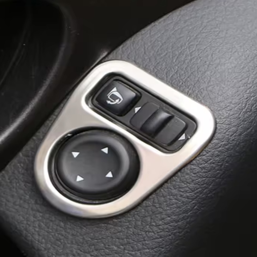 NISSAN バックミラー調整ボタンカバー カーボンファイバーブラック エクストレイルt32 2014-2021 カーアクセサリー 車 新品送料無料拍卖