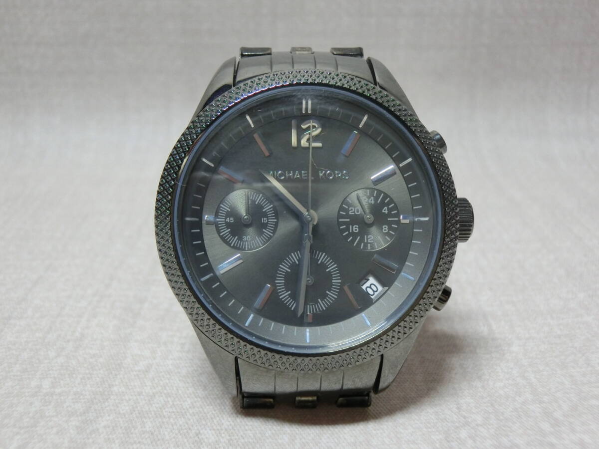 【№2124-O701128◎】中古品:MICHEAL KORS ミシェルコー クロノグラフ 腕時計 作動確認 目たち物はありません比較的綺麗な商品拍卖