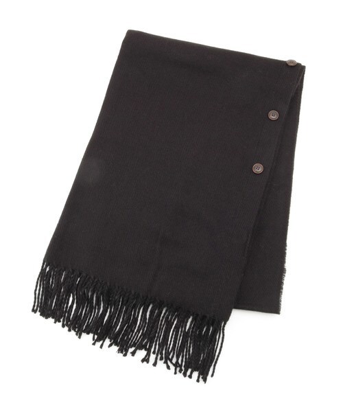 新品 GROVE ツイル無地2WAYストール ブラック(019) 定価2198円拍卖