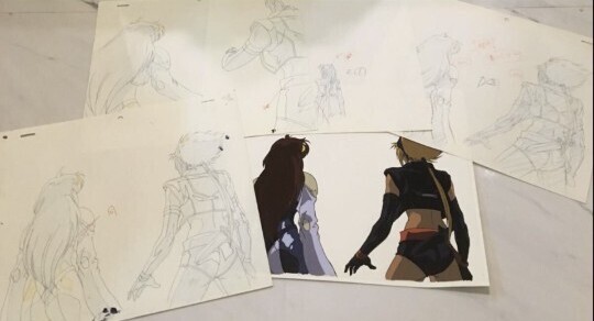 【ヤフオク撤退セール中】ガルフォース☆セル画&原画ラフカット. Fー2拍卖