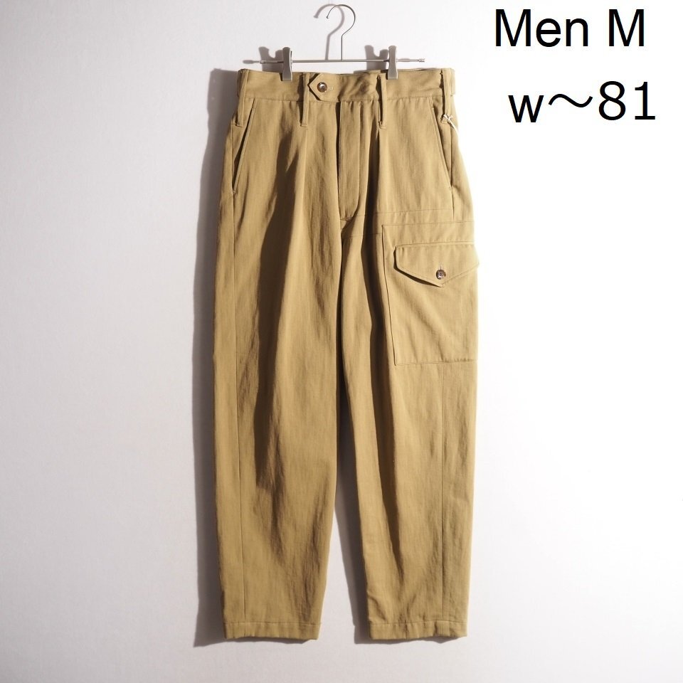 C3020P ▼NICENESS ナイスネス▼ 24SS GINSBERG BRADFORD SYSTEM コットンヘンプ ワークパンツ カーキ M / ワイドパンツ 春夏 rb mks拍卖
