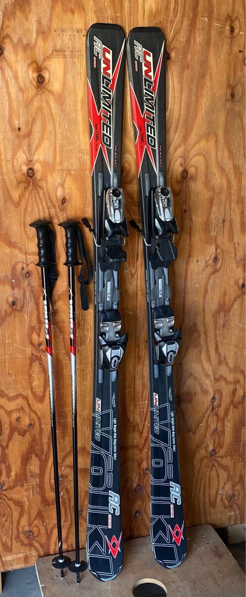 F1【16444Q012】VOLKL UNLIMITED AC MOTION スキー板 スキーストック セット 156cm ウォルクル アンリミテッド ウィンタースポーツ 冬 拍卖