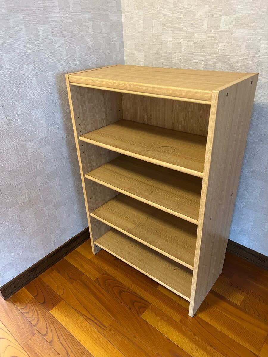 4段シェルフ 合板製 棚 チェスト シェルフ 本棚 ラック 岐阜市発 書棚 飾り棚 収納棚拍卖