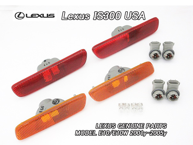 アルテッツァGITA/LEXUS/レクサスIS300ワゴン純正USサイドマーカーAssy前後左右4点/USDM北米仕様トヨタALTEZZAジータUSAコーナーランプ海外拍卖