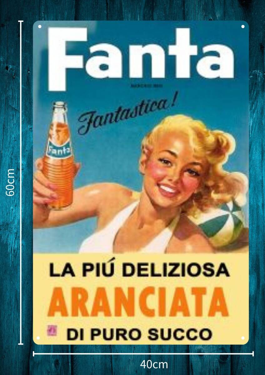 大型60cm ファンタ アメリカーナ ★メタル看板★アメリカン・ガレージ★新品 拍卖