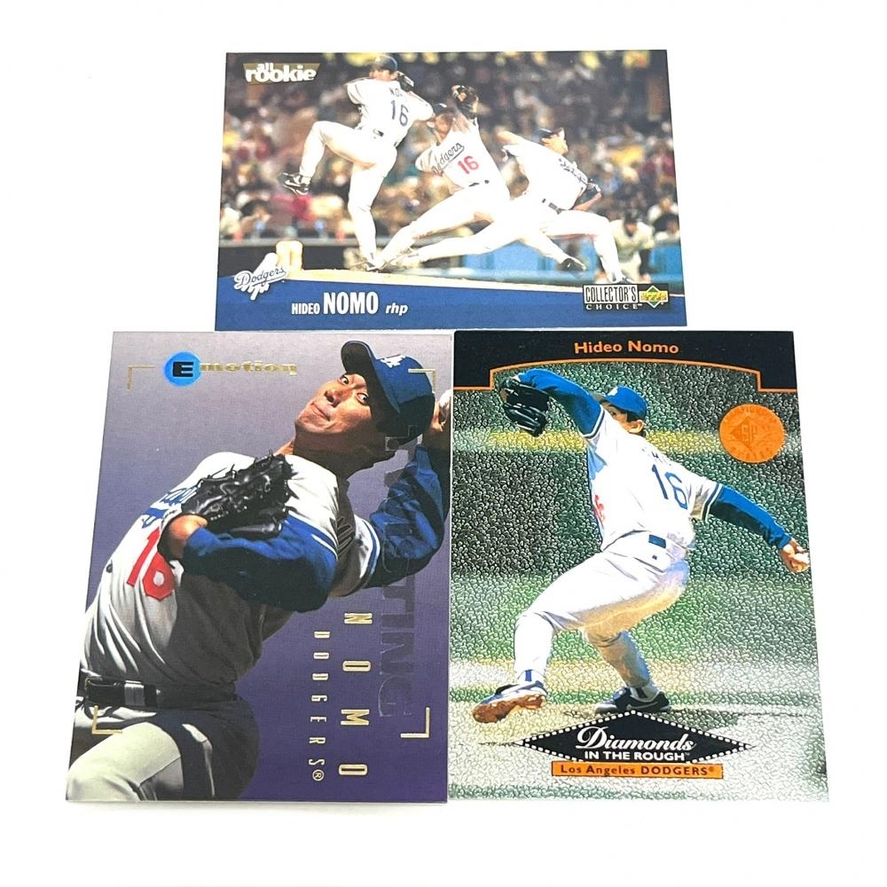 【中古】upper deck sky box MLB カード トレカ HIDEO NOMO 野茂 英雄 DODGERS ドジャース BASEBALL 野球 3枚セット #180 14177拍卖