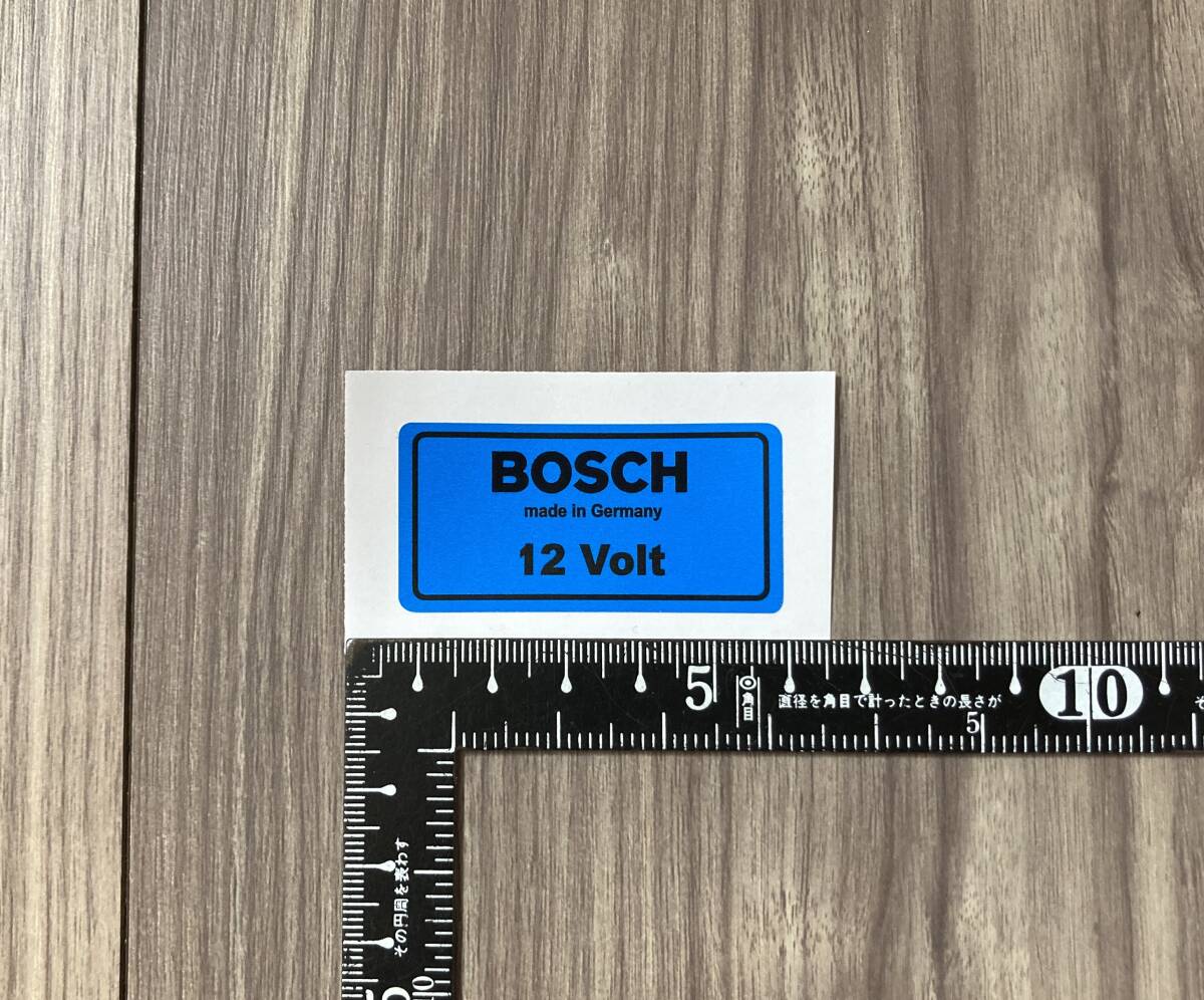 送料無料 Bosch Germany 12 Volt ボッシュ ステッカー 52mm x 26mm ブルー拍卖