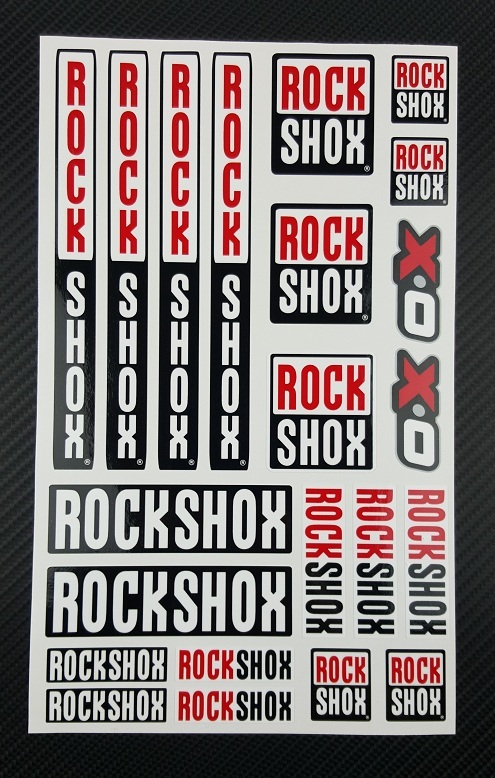 送料無料 ROCK SHOX ロックショックス ステッカー セット 16cm x 26cm拍卖