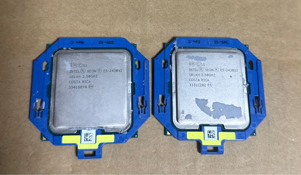 (E02)Intel Xeon E5-2430 v2 SR1AH 2.5GHz 2個セット拍卖