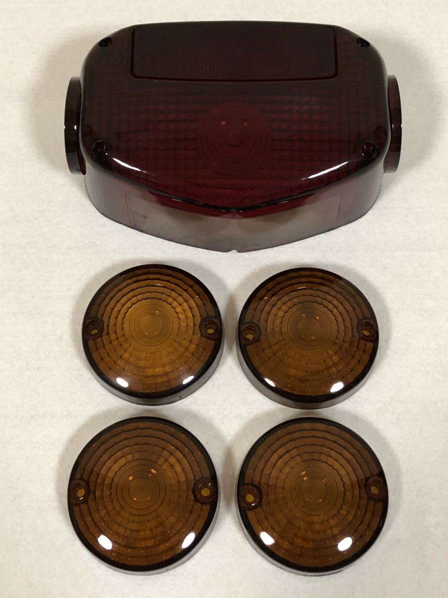 GS400 スモーク テールレンズ ウインカーレンズ 純正タイプ クリアウィンカー ゴキ ザリ ブラックテール GS1000 GS750 当時物 族車拍卖