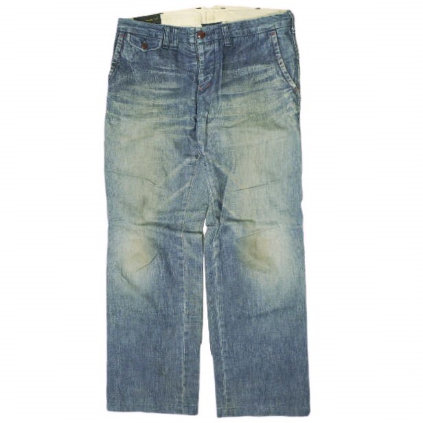 A VONTADE アボンタージ 日本製 5Pocket Jeans VINTAGE WASHED ヴィンテージ加工5ポケットデニムパンツ XS Indigo ボトムス g21368拍卖