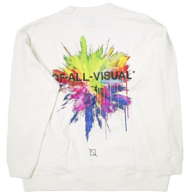 A4A エーフォーエー WEB&DEPOT限定 PAINT SWEAT CREWNECK ペイントクルーネックスウェット 23231TS-0A4A L ホワイト トレーナー LHP 裏毛拍卖