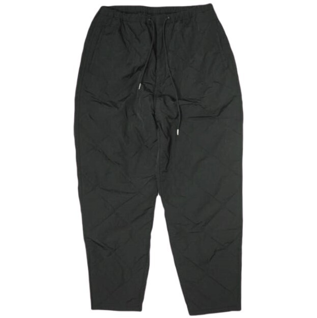 H BEAUTY&YOUTH エイチ ビューティーアンドユース OLMETEX QUILTED OVER PANTS キルティングパンツ 1214-174-8577 L ブラック テーパード拍卖