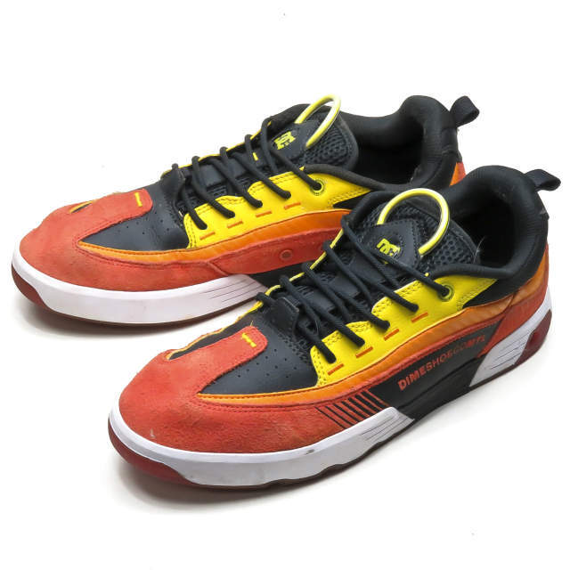 Dime x DC SHOES ダイム ディーシーシューズ 別注 LEGACY S レガシー US10.5(28.5cm) オレンジ/イエロー スニーカー シューズ s13973拍卖