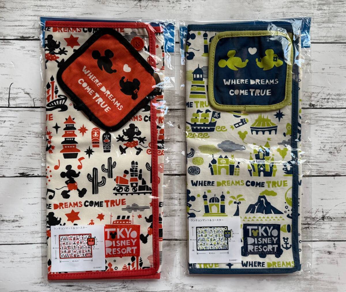 未使用★東京ディズニーリゾート★ランチョンマット コースター 4枚セット ミッキー ミニー ディズニー お土産拍卖