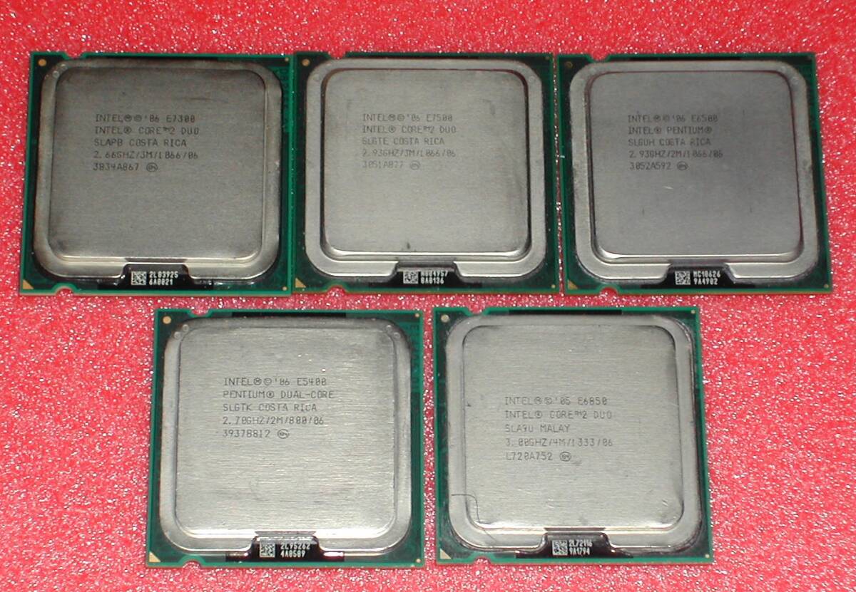 ジャンクCPUセット 古いCPU5枚セット LGA775 002拍卖