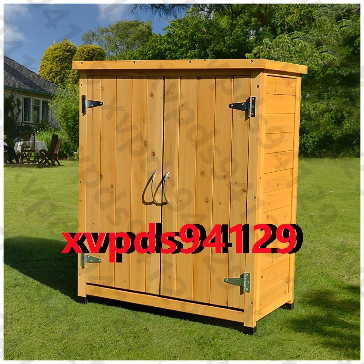 屋外ロッカー棚と屋外物置ガーデン棚鍵付き工具棚、テラス、ガーデン、裏庭、芝生用拍卖