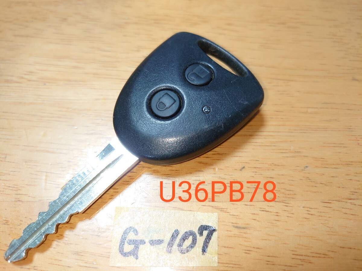 G-107 U36PB78 ダイハツ 純正 キーレス 2ボタン L275S L285S ミラ L175S L185S ムーヴ 周波数確認済み! DAIHATSU拍卖