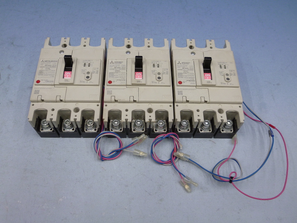 三菱電機 ノーヒューズブレーカ NF250-ZCV 175A、200A、225A 中古現状 ブレーカ拍卖