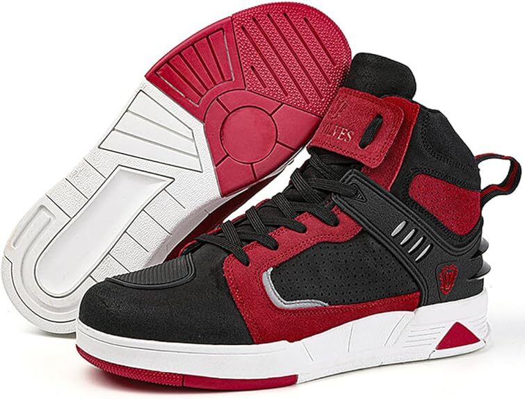 バイクシューズ バイクブーツ ライディングスニーカー オートバイ靴 レーシングブーツ 通気性 耐磨 レッド サイズ:25.5cm拍卖