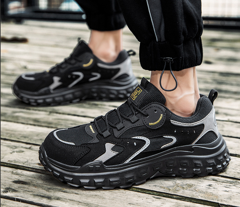 安全靴 作業靴 軽量 鋼先芯 つま先保護 ワークシューズ 厚底 工事 建築現場 あんぜん靴 幅広 耐摩耗 サイズ:28cm拍卖