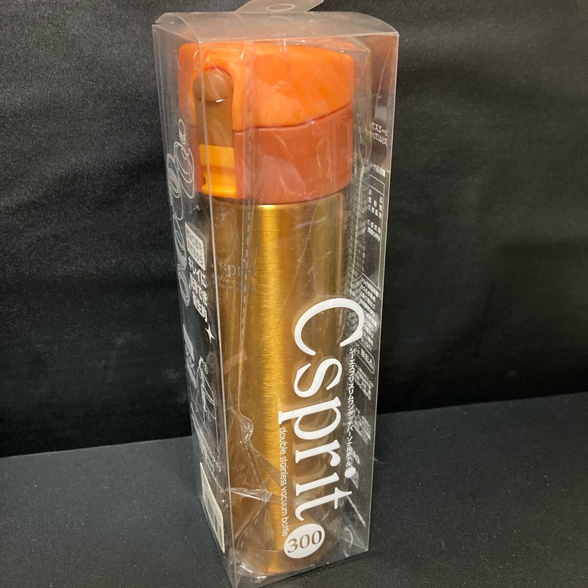 キャプテンスタッグ シーエスプリ スリムワンタッチパーソナルボトル 300ml (オレンジ) ステンレスボトル 水筒 タンブラー 携帯用魔法瓶拍卖