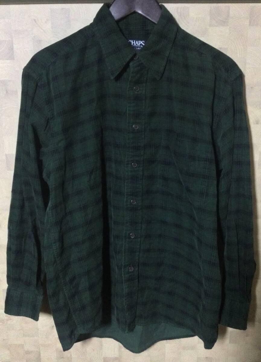90's チャップス CHAPS ラルフローレン RALPH LAUREN コーデュロイシャツ チェック ネルシャツ 長袖シャツ アメカジ拍卖