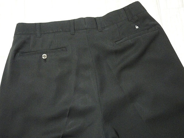 即決 大き目 W92 実W90 シック ルコック ゴルフコレクション le coq sportif ゴルフパンツ ブラック 速乾性ドライ マーク刺繍 メンズ拍卖