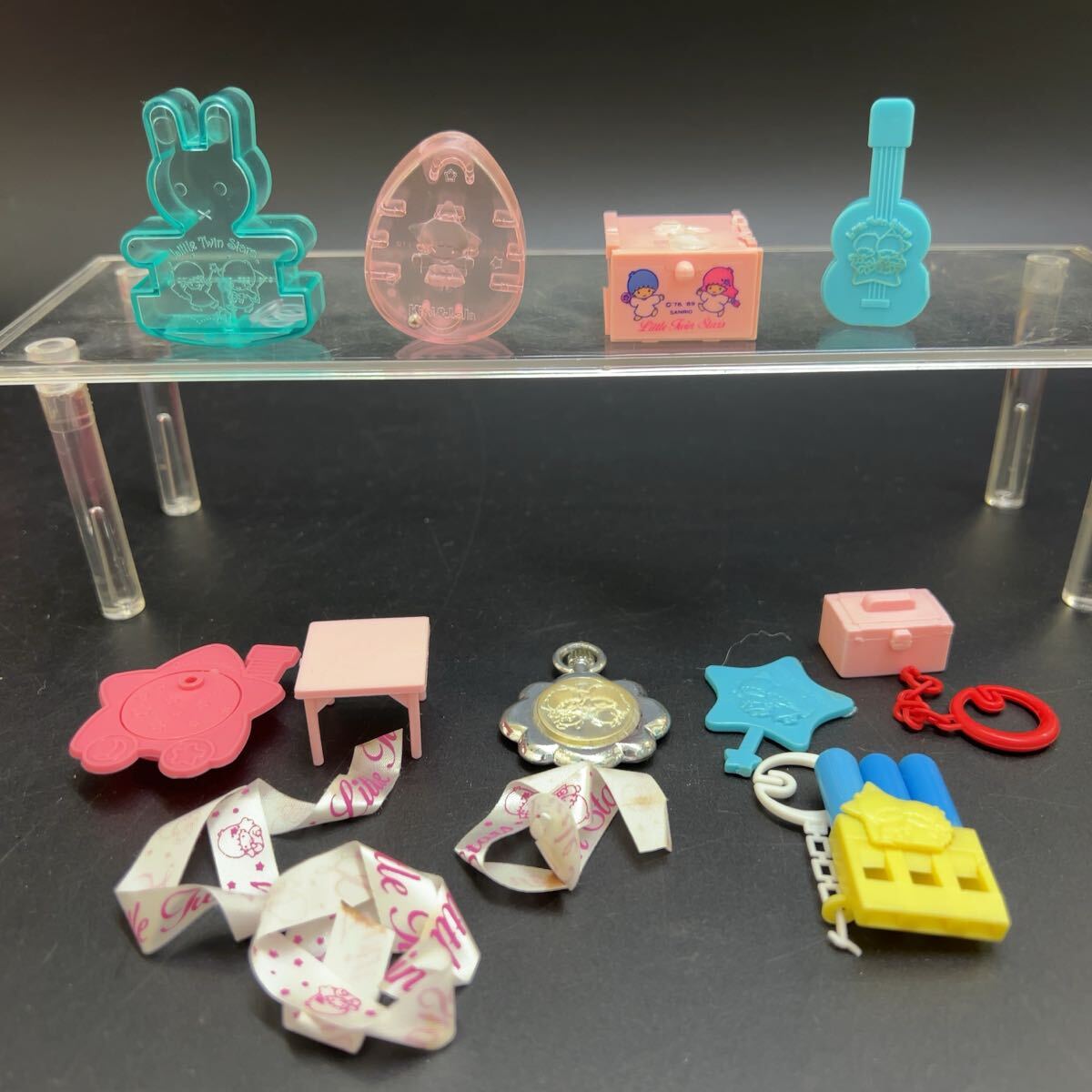 サンリオ キキララ リトルツインスターズ ミニプラ 1988 1989 笛 ギター リボン 手鏡 おもちゃ おまけ 食玩 当時物 昭和 平成 レトロ 拍卖
