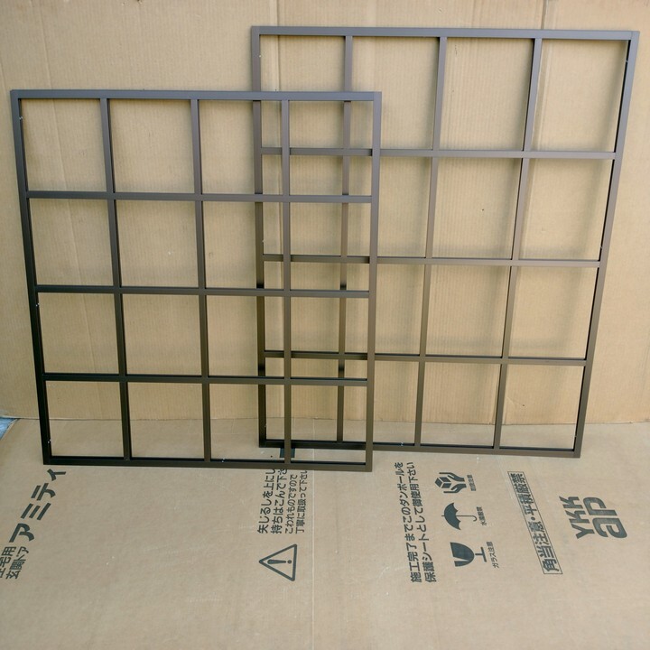 【引取限定】 YKK 装飾格子 AK 井桁格子 ブロンズ 4枚セット 取付ピン付 ■ 飾り格子 AKシリーズ 面格子 DIY リフォーム YKKap拍卖