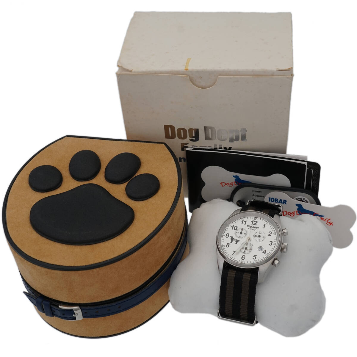 DOG DEPT FAMILY クォーツ クロノグラフ 腕時計 DDF ドッグデプト ファミリー DFR-0106 10気圧 10m 防水拍卖