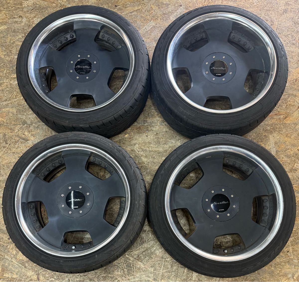 【希少!】WORK ユーロライン DH 18インチ 8J+28 8.5J+25 PCD114.3 5穴 5H シルビア スカイライン JZX100 クラウン アルテッツァ 拍卖