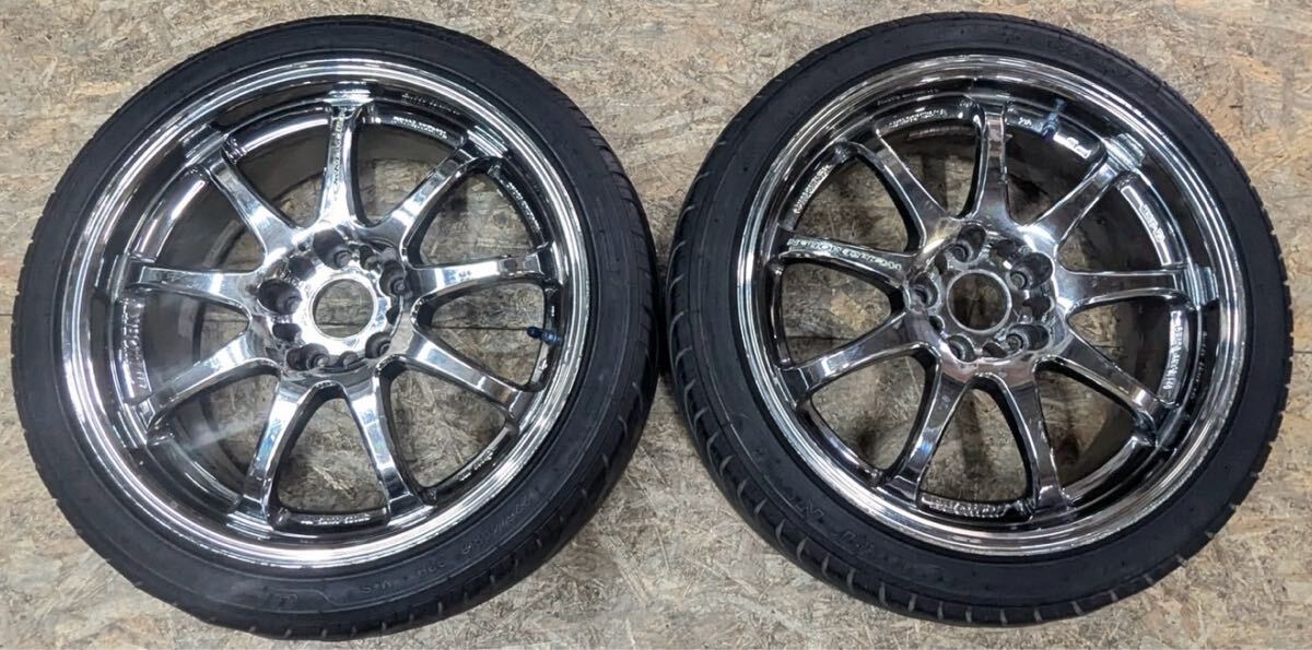 【希少!】WORK エモーション XD9 18インチ 8J+35 PCD 114.3 5穴 5H メッキ ドリケツ シルビア スカイライン ローレル アルテッツァ RX-8拍卖