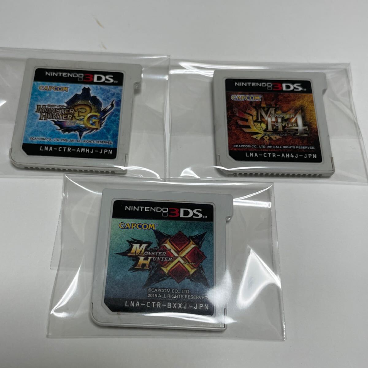 3DS ソフト ニンテンドー3DS モンスターハンター 3G 4 X 3本セット モンハン クロス ソフトのみ 中古 起動確認済 即決拍卖