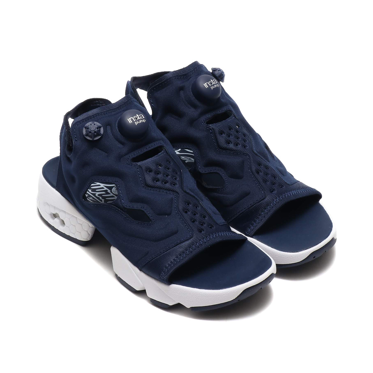 送料無料 27cm●Reebok INSTAPUMP FURY SANDAL リーボック インスタ ポンプフューリー サンダル 紺 白 90s ビーチ ハイテク DV9698拍卖