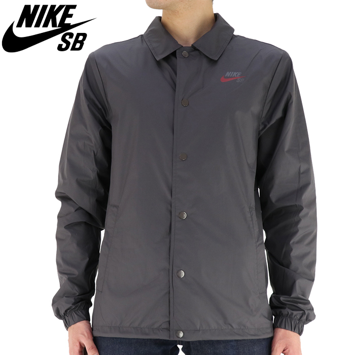 M●NIKE SB SHIELD COACH JACKET ナイキ エスビー シールド コーチジャケット スケートボード 灰 AO0565-082 撥水 ウィンドブレーカー拍卖
