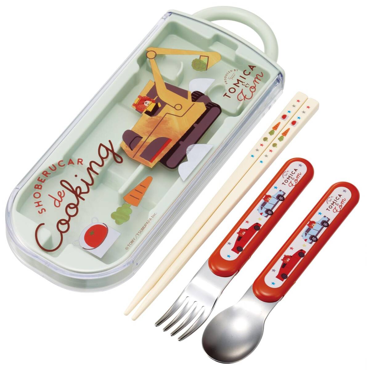 スケーター(Skater) 子供用 お弁当 トリオセット 箸 スプーン フォーク キッズ カトラリー 抗菌 加工 開けやすいスライド式 日本製拍卖