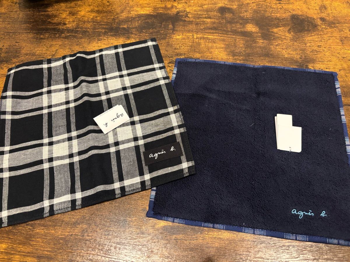 【2枚セット】【新品】agnes b/アニエスベー/ガーゼタオルハンカチ拍卖