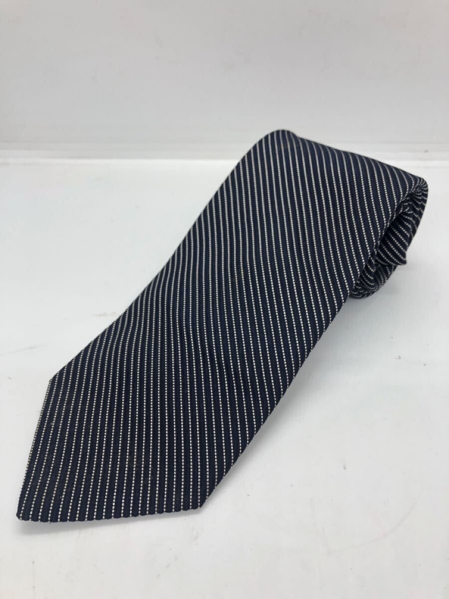 THE TIE ネクタイ ネイビー シルク100 ストライプ 日本製 ザタイ拍卖