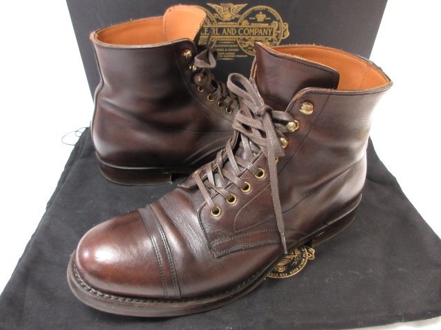 HH超美品 【ダブルアールエル RRL Ralph Lauren】 823602374001 MARRFTWOD720011 レースアップブーツ 靴 (メンズ) size8 濃茶 ◯30MZA7267拍卖