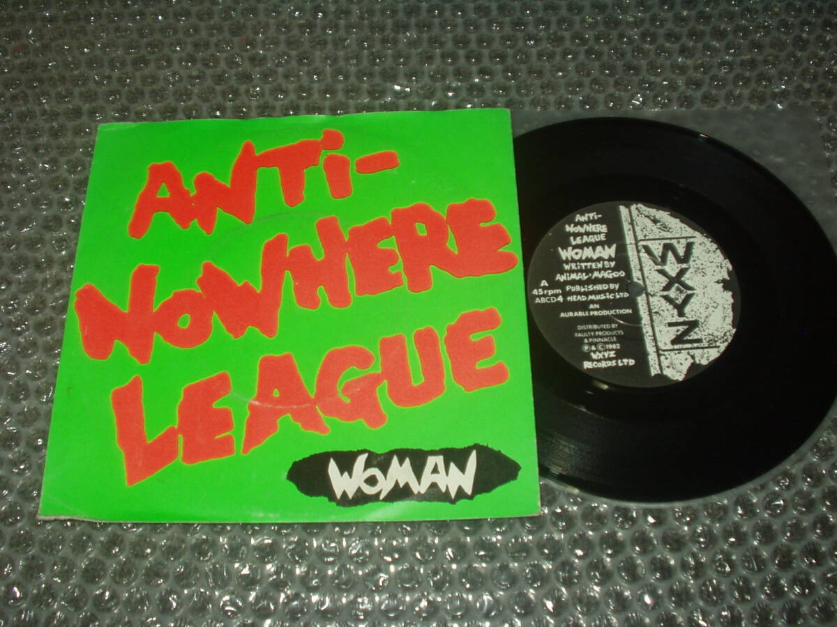 7”★ANTI-NOWHERE LEAGUE/アンチ・ノーウェア・リーグ「WOMAN c/w ROCKER」UK盤(ABCD 4)~アニマル番長(元・暴走族)拍卖