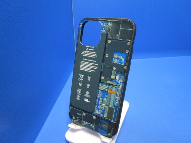 AREA iPhone11Pro ケース エアリア ブルー iPhoneの内部基板をモチーフ・デザインケース ガラスコーティング MS-11BO-BL拍卖