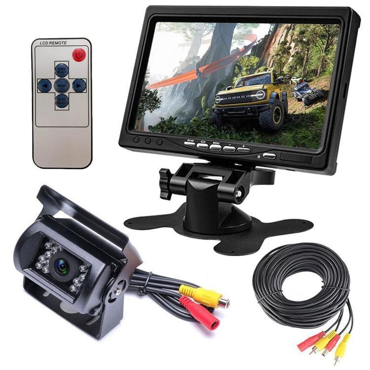 トラック専用バックシステム 7インチモニター+バックカメラ +20Mケーブル 大型車対応 重機 12-24V対応拍卖
