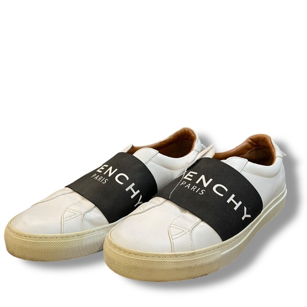 GIVENCHY ロゴバンド スリッポン スニーカー サイズ42 ホワイト DN 0168 ジバンシイ ジバンシー レザー拍卖