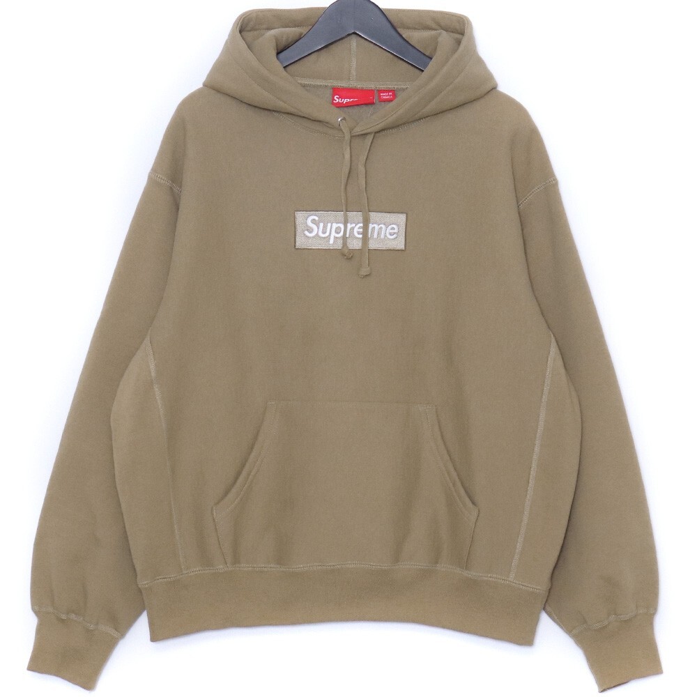 SUPREME Box Logo Hooded Sweatshirt Dark Sand Sサイズ シュプリーム ボックスロゴ スウェットパーカー フーディー シャツ ダークサンド拍卖