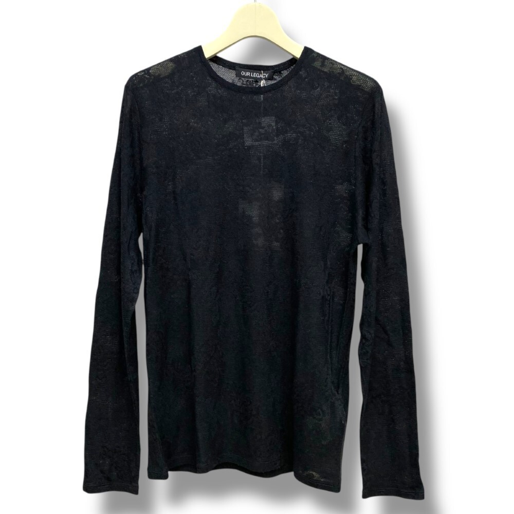 OUR LEGACY 24AW REGULAR LONGSLEEVE Black Romantic Thermal Paisley 48 ブラック M4246RB アワーレガシー ロングスリーブ ペイズリー拍卖